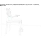 Solid wood chair with armrests Bytkiv