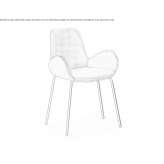Chair upholstered in fabric with armrests Cancuc