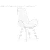 Chair upholstered in fabric with armrests Cancuc