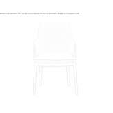 Upholstered leather chair with armrests Capreol