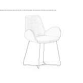 Chair upholstered in fabric with armrests Cancuc