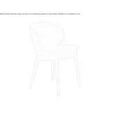 Upholstered chair with wooden base Trossin