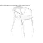 Wooden chair with integrated cushion Fabro