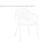 Upholstered chair with armrests Pucioasa