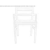 Wooden armchair with armrests Gamleby