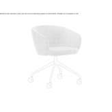 Fabric chair with 4-star base and wheels Crofton