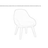 Fabric chair with armrests Altmelon