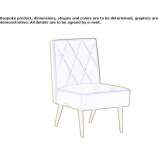 Chair upholstered with quilted fabric Sumrall