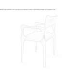 Walnut chair with armrests and integrated cushion Capmany