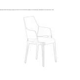 Leather chair with armrests Buique