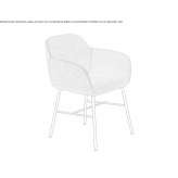 Fabric chair with armrests Heer