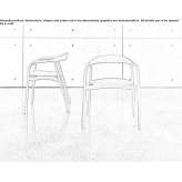 Wooden chair with armrests Neuvic