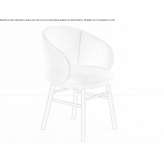 Chair upholstered in fabric with armrests Bozarmut