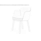 Chair upholstered in fabric with armrests Ellerau
