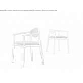 Wooden chair with armrests Brucken