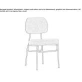 Fabric chair with open backrest Dalry