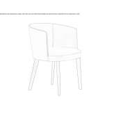 Fabric chair with armrests Zelesice