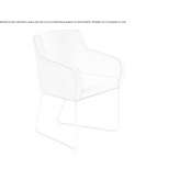 Fabric chair based on a sleigh with armrests Tasca
