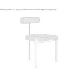 Chair upholstered with fabric Kutina