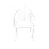 Upholstered leather chair with armrests Oimbra