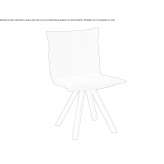 Upholstered trestle chair Inecik