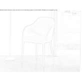 Fabric chair with armrests Sciez