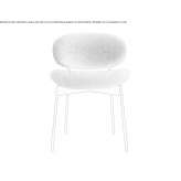 Chair upholstered with fabric Caracol
