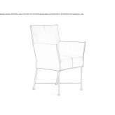 Upholstered leather chair with armrests Bohars