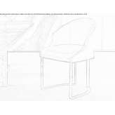 Leather upholstered chair Chaulnes