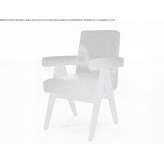 Fabric chair with armrests Cunha