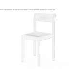 Upholstered wooden chair, stackable Moresco