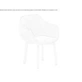 Upholstered chair with armrests Zapala