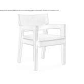 Upholstered leather chair with armrests Lent