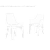 Leather upholstered chair Vytegra