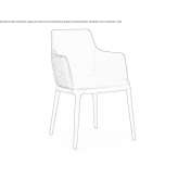 Upholstered leather chair with armrests Voginci