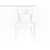 Wooden chair with a leather-covered seat Meer