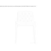 Technopolymer chair, stackable Maarn