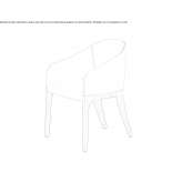 Upholstered chair made of eco-leather with armrests Ardon