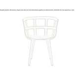 Wooden chair with armrests Louhans