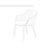 Chair upholstered in fabric with armrests Kankintu