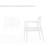Beech chair with armrests Baracska