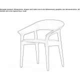 Eco-leather chair with armrests Ricany