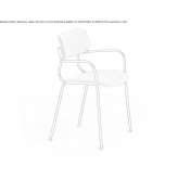 Fabric chair with armrests Hysham