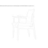 Upholstered leather chair with armrests Atglen