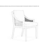 Upholstered wooden chair with armrests Introbio