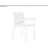 Chair upholstered in fabric with armrests Puscasi