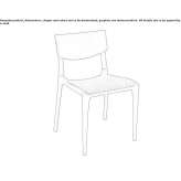 Stackable polypropylene chair with integrated cushion Buryn