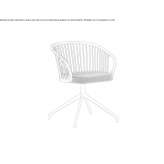 Swivel rattan chair with integrated cushion Crofton