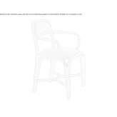 Upholstered rattan chair with armrests Anduze