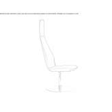 Leather chair with high backrest Fussach